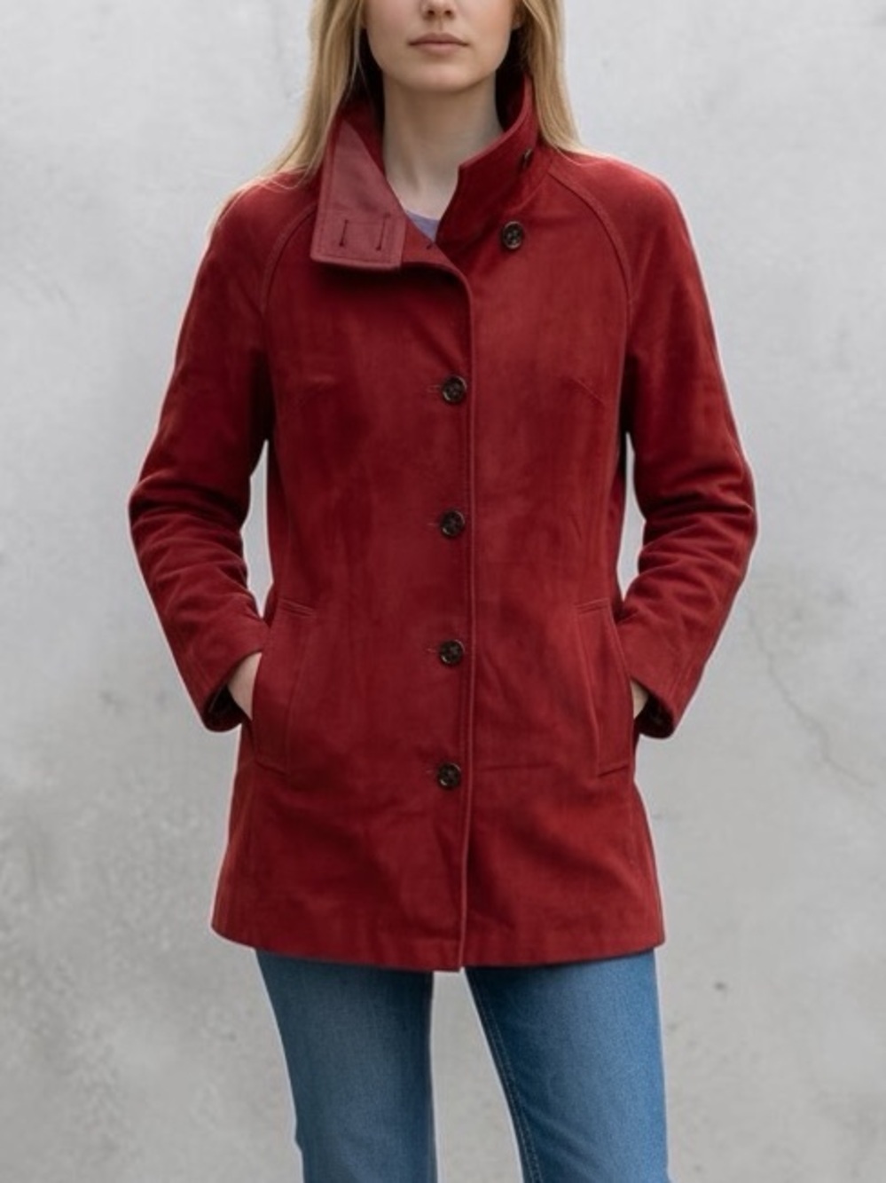 Burberry Deep Red Trench Coat